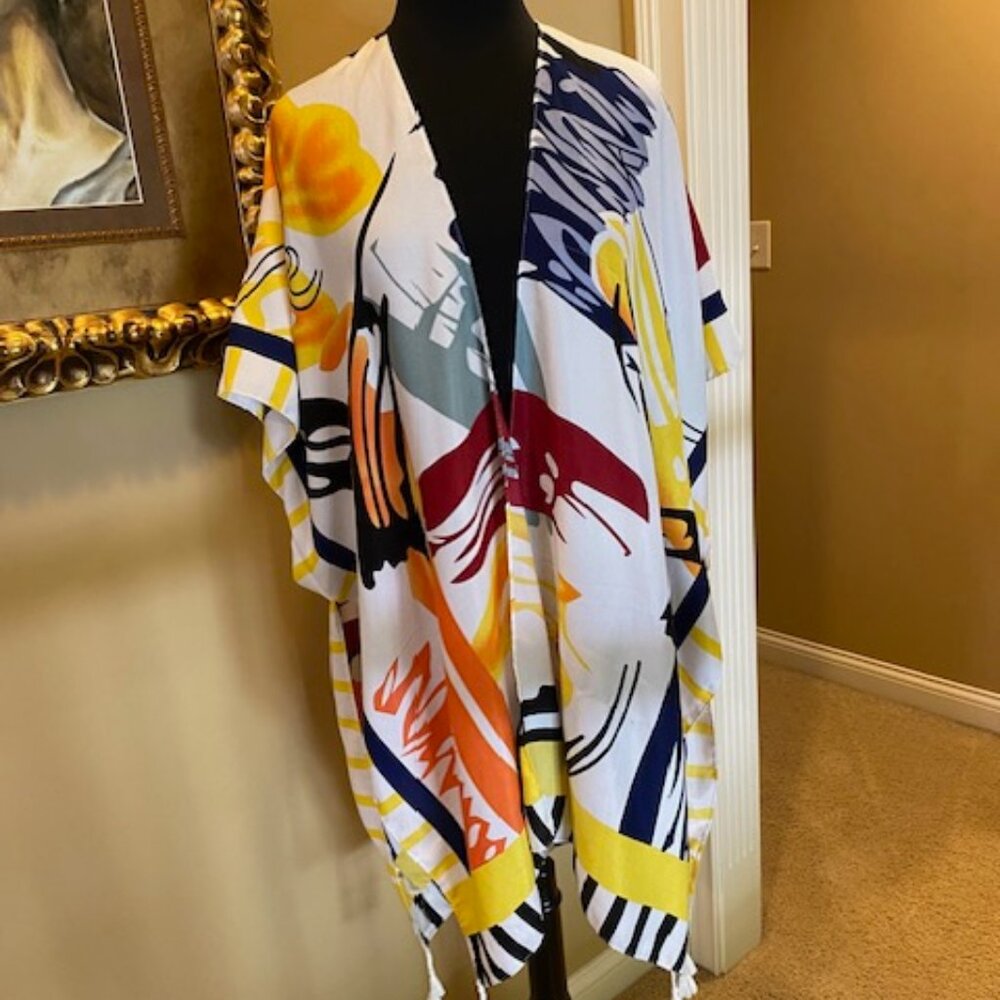 Colorful Caftan or Swimsuit Coverup